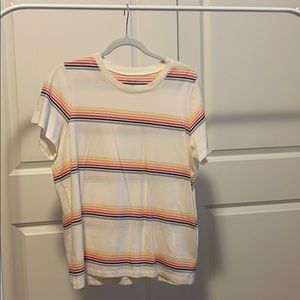 Madewell rainbow strip T-shirt